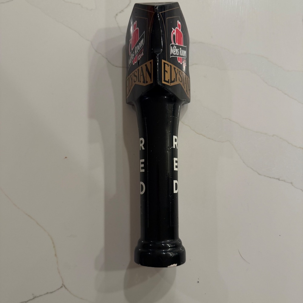 Elysian Brewing The Mens Room Original Red Ale Beer Tap Handle Black 10 Inch